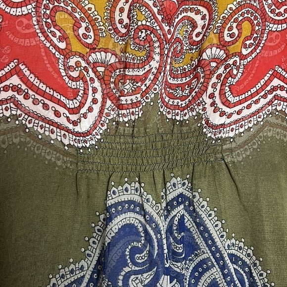 Andrew Charles sheer paisley trapeze relaxed bohemian blouse sheer medium - Picture 5 of 8